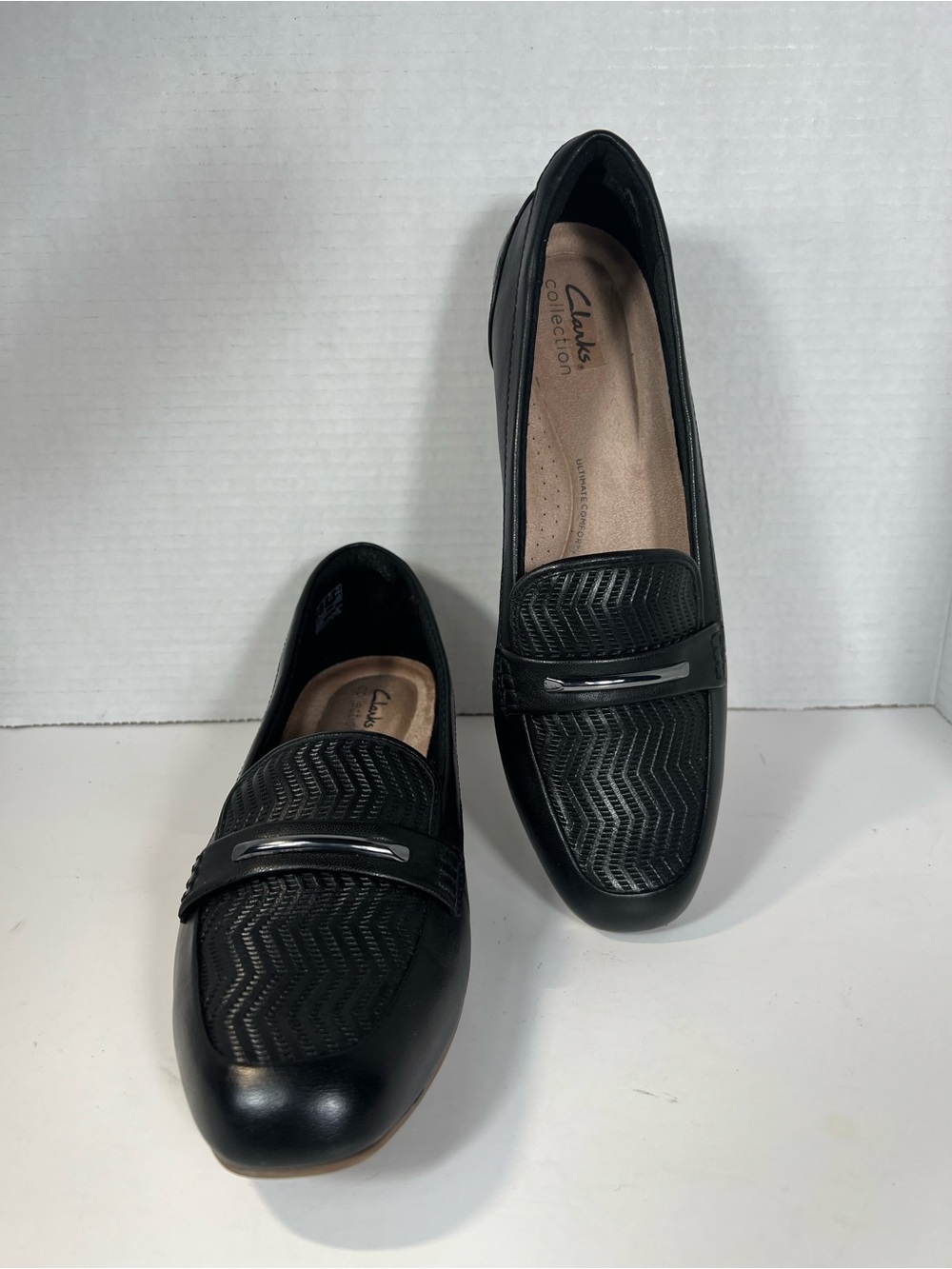 Clarks Collection Ultimate Comfort Black Slip On Loafers Size 10M Women’s Shoes